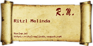 Ritzl Melinda névjegykártya